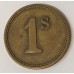 AUSTRALIA . ONE 1 SHILLING . ERROR . NOT HOLED